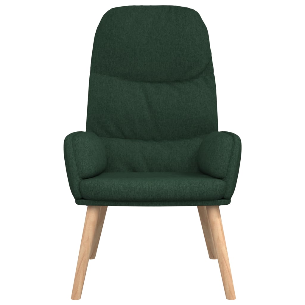vidaXL Scaun de relaxare, verde închis, material textil