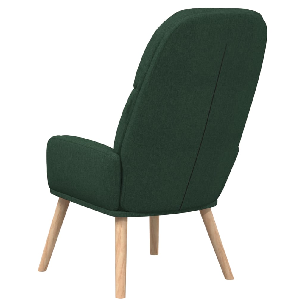 vidaXL Scaun de relaxare, verde închis, material textil