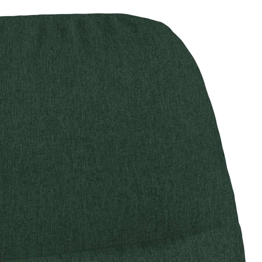 vidaXL Scaun de relaxare, verde închis, material textil