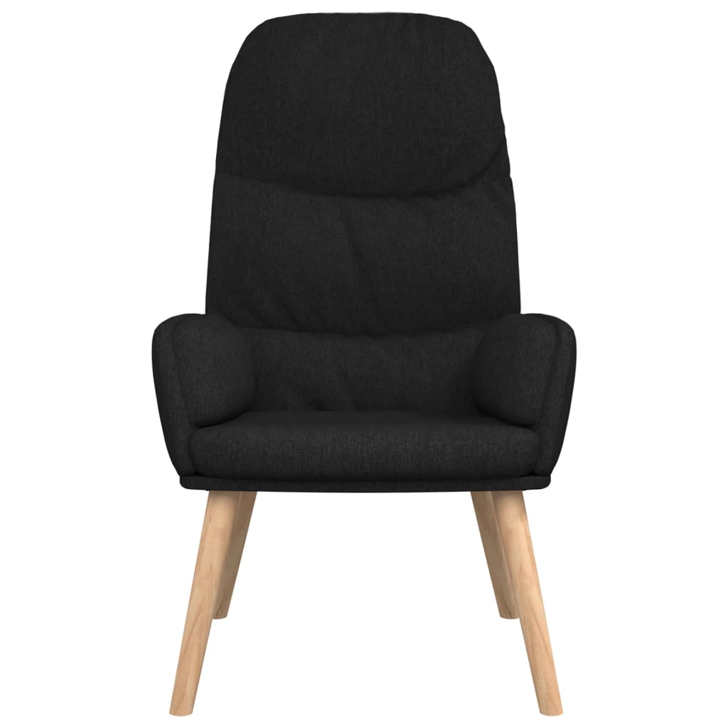 vidaXL Scaun de relaxare, negru, material textil vidaXL Scaun de relaxare, negru, material textil