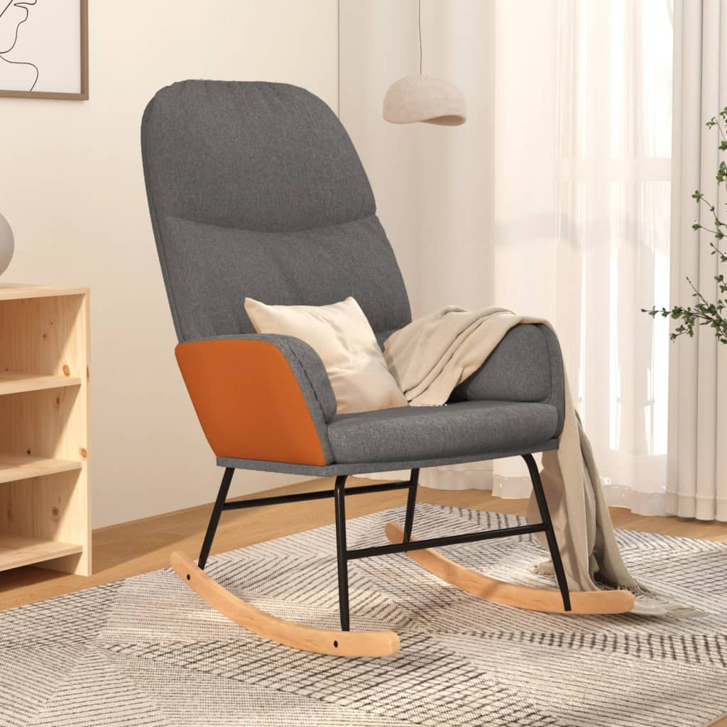 vidaXL Scaun balansoar, gri deschis, material textil vidaXL Scaun balansoar, gri deschis, material textil