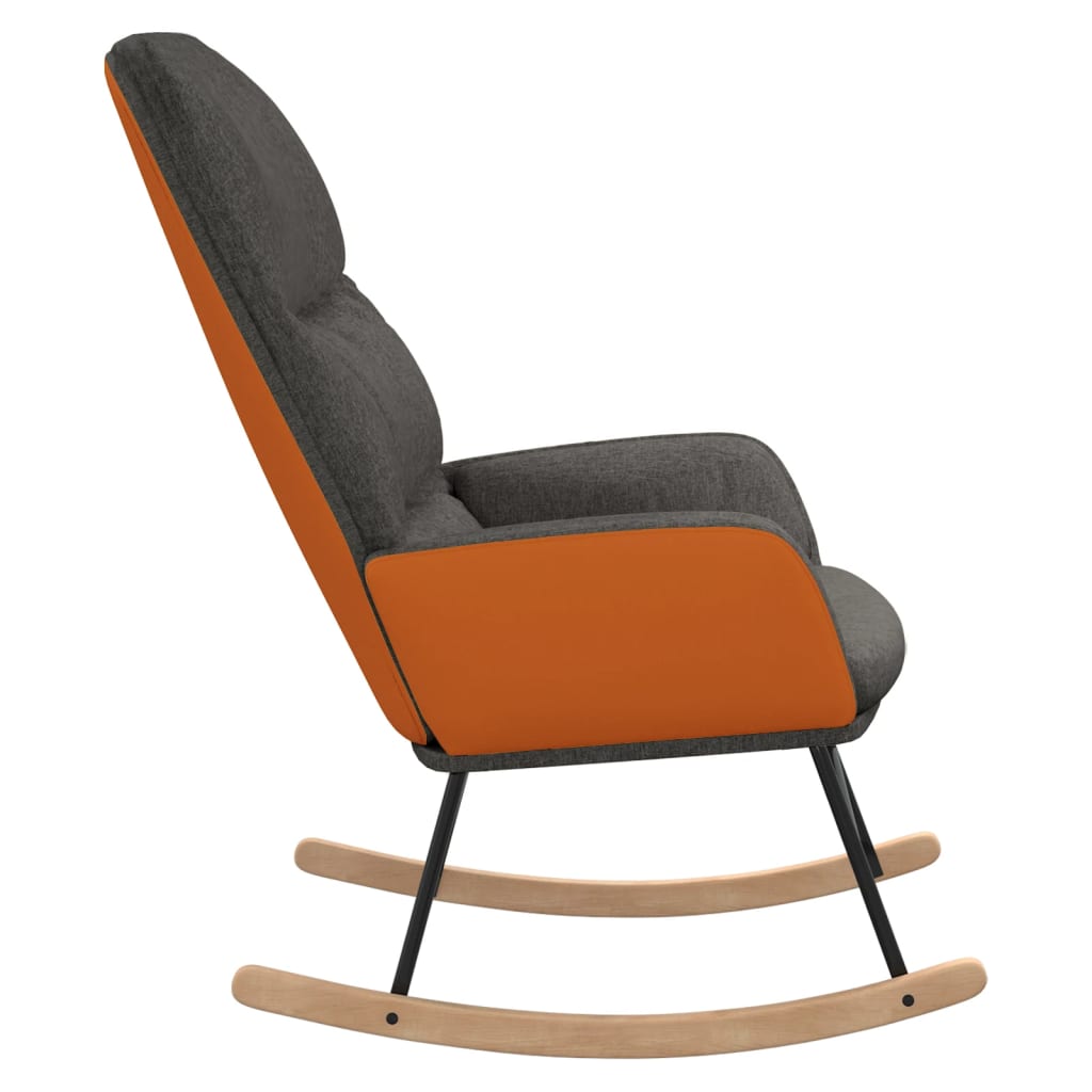 vidaXL Scaun balansoar, gri închis, material textil vidaXL Scaun balansoar, gri închis, material textil