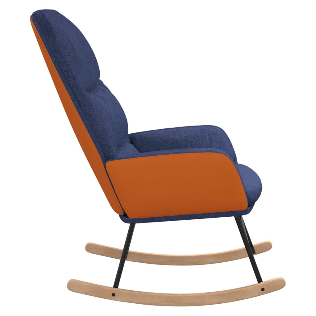vidaXL Scaun balansoar, albastru, material textil vidaXL Scaun balansoar, albastru, material textil
