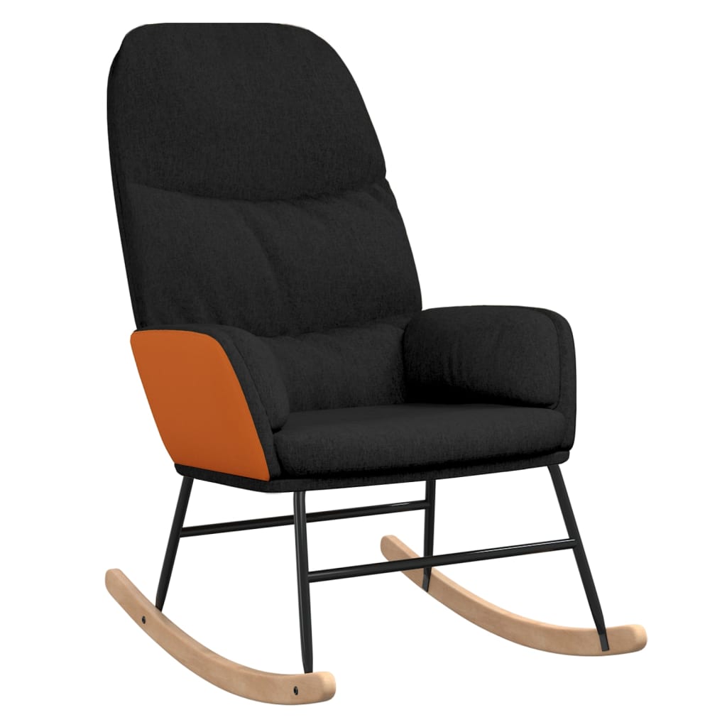 vidaXL Scaun balansoar, negru, material textil vidaXL Scaun balansoar, negru, material textil