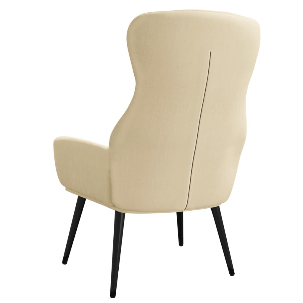 vidaXL Scaun de relaxare, crem, material textil