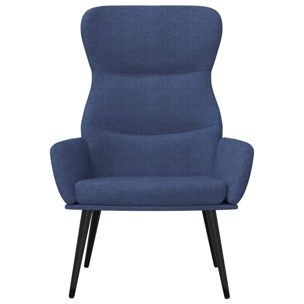vidaXL Scaun de relaxare, albastru, material textil vidaXL Scaun de relaxare, albastru, material textil