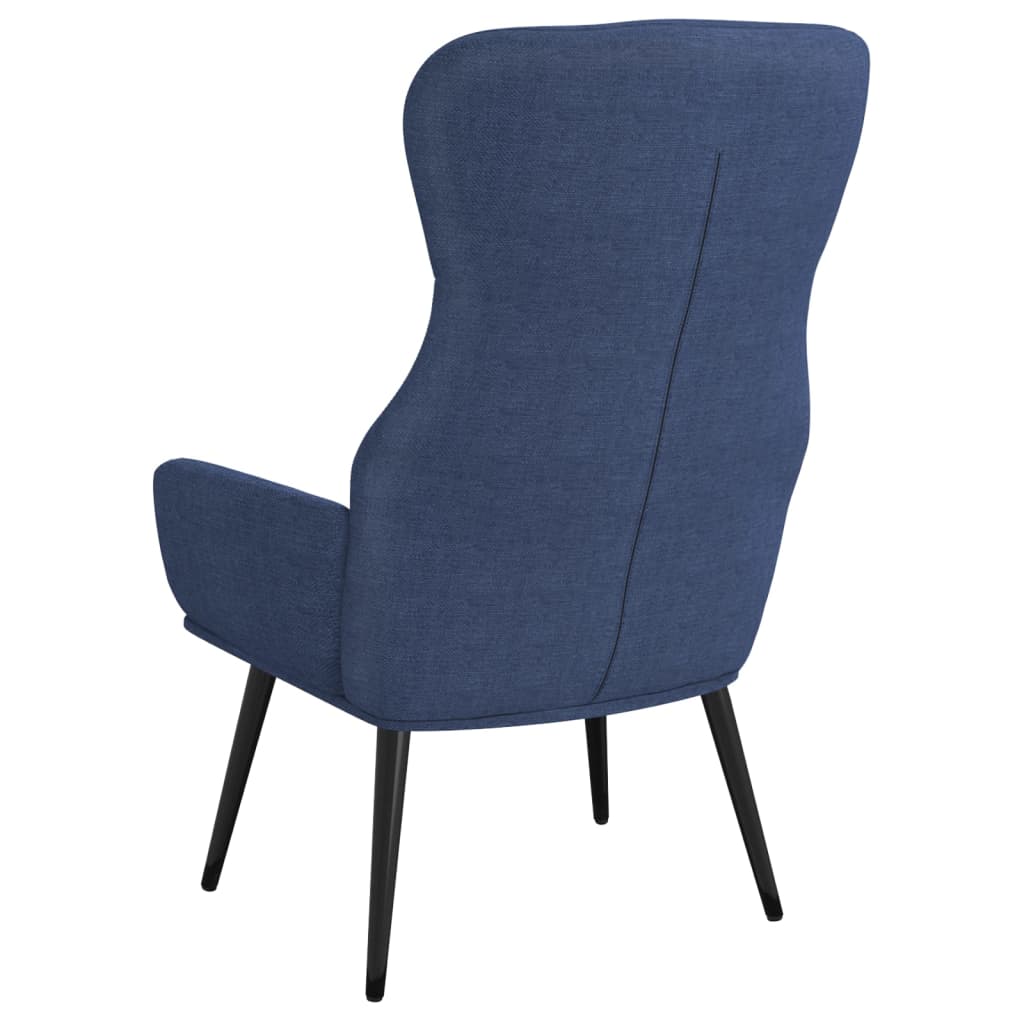 vidaXL Scaun de relaxare, albastru, material textil vidaXL Scaun de relaxare, albastru, material textil