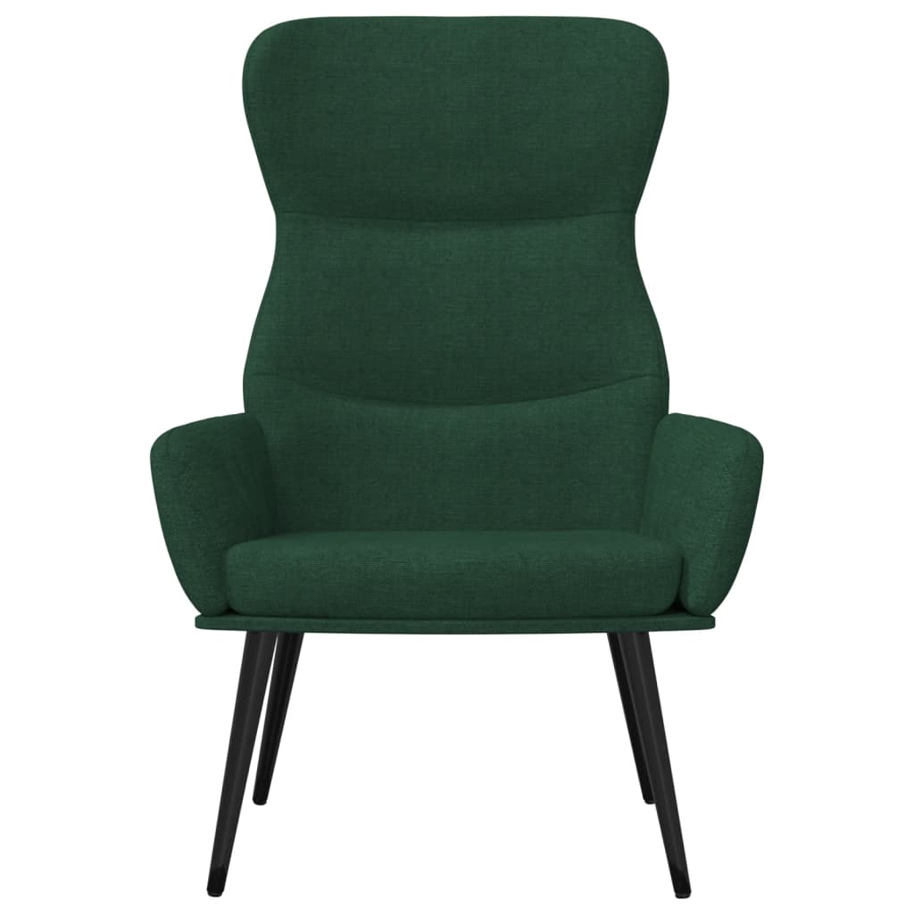vidaXL Scaun de relaxare, verde închis, material textil