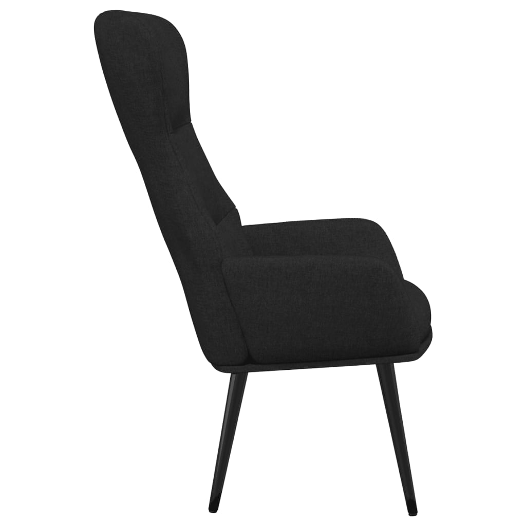 vidaXL Scaun de relaxare, negru, material textil