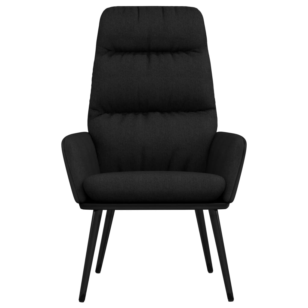 vidaXL Scaun de relaxare, negru, material textil vidaXL Scaun de relaxare, negru, material textil