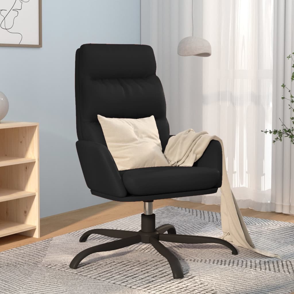 vidaXL Scaun de relaxare, negru, piele ecologică vidaXL Scaun de relaxare, negru, piele ecologică