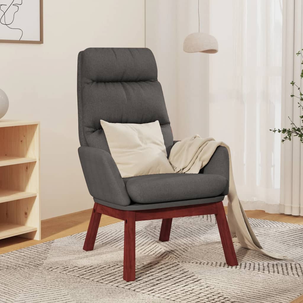 vidaXL Scaun de relaxare, gri închis, material textil