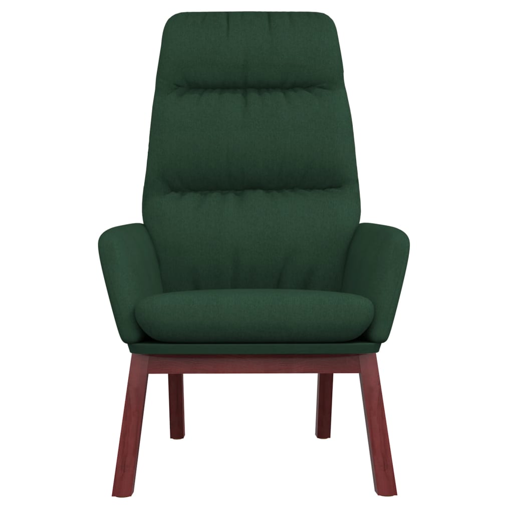 vidaXL Scaun de relaxare, verde închis, material textil