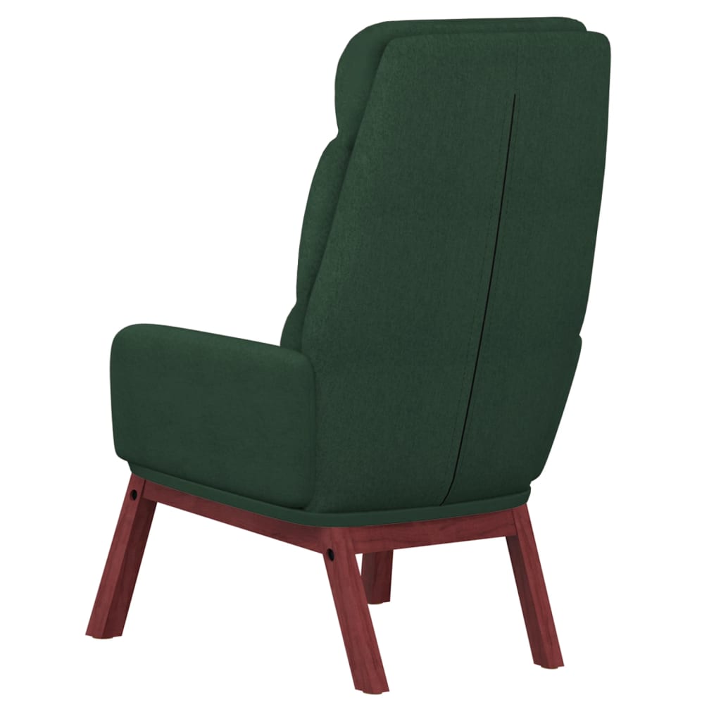 vidaXL Scaun de relaxare, verde închis, material textil