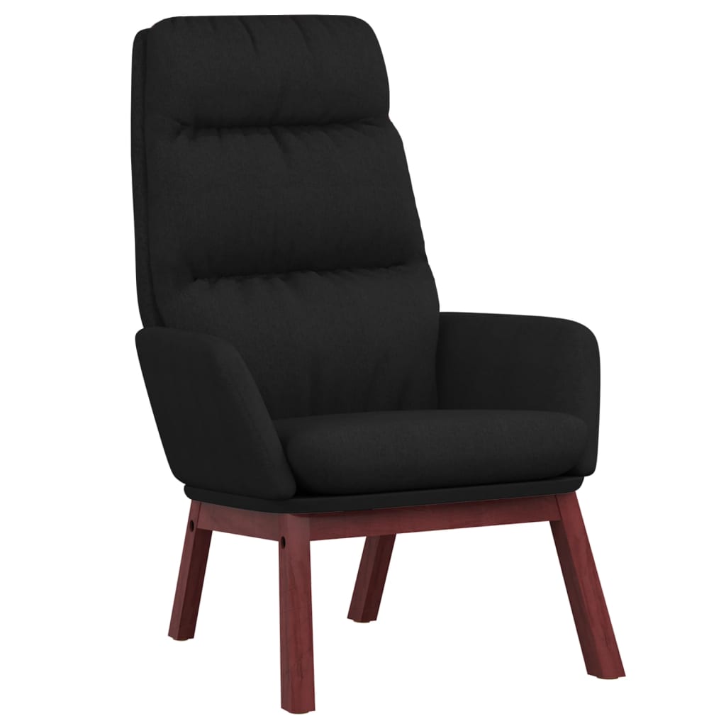 vidaXL Scaun de relaxare, negru, material textil vidaXL Scaun de relaxare, negru, material textil