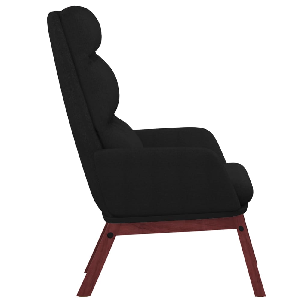 vidaXL Scaun de relaxare, negru, material textil vidaXL Scaun de relaxare, negru, material textil