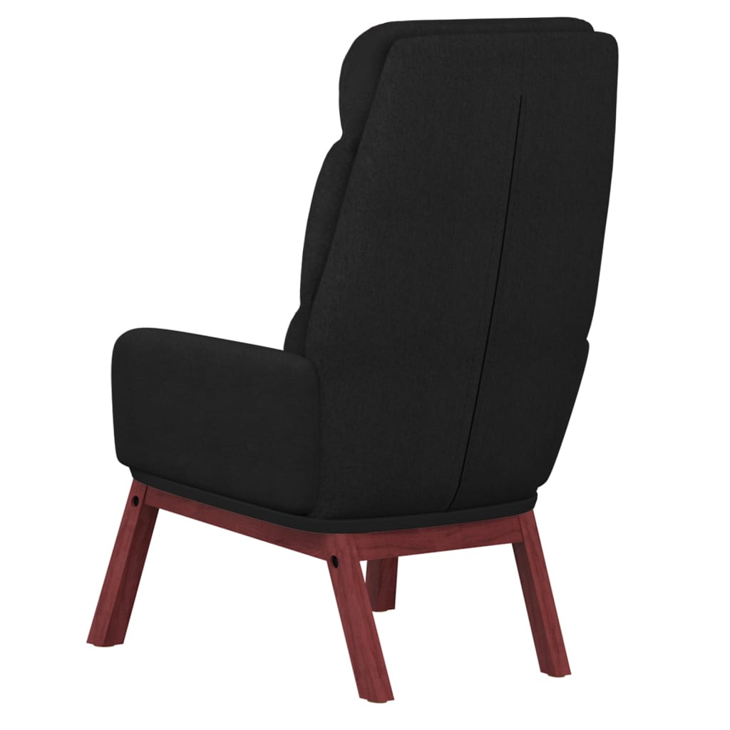 vidaXL Scaun de relaxare, negru, material textil vidaXL Scaun de relaxare, negru, material textil