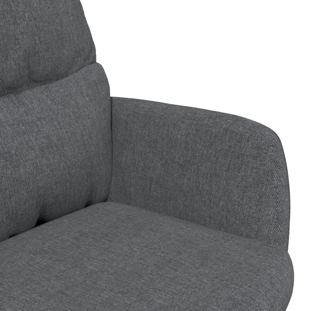 vidaXL Scaun de relaxare, gri închis, material textil