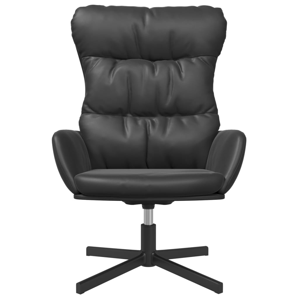 vidaXL Scaun de relaxare, negru, piele ecologică