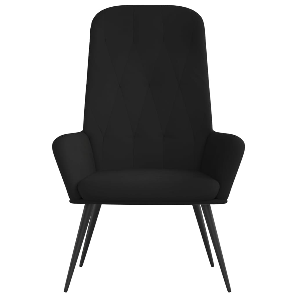 vidaXL Scaun de relaxare, negru, catifea