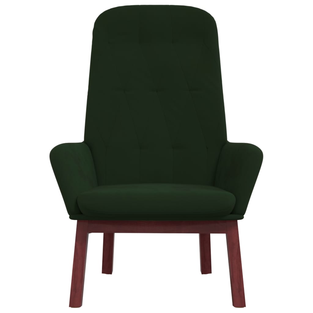 vidaXL Scaun de relaxare, verde închis, catifea