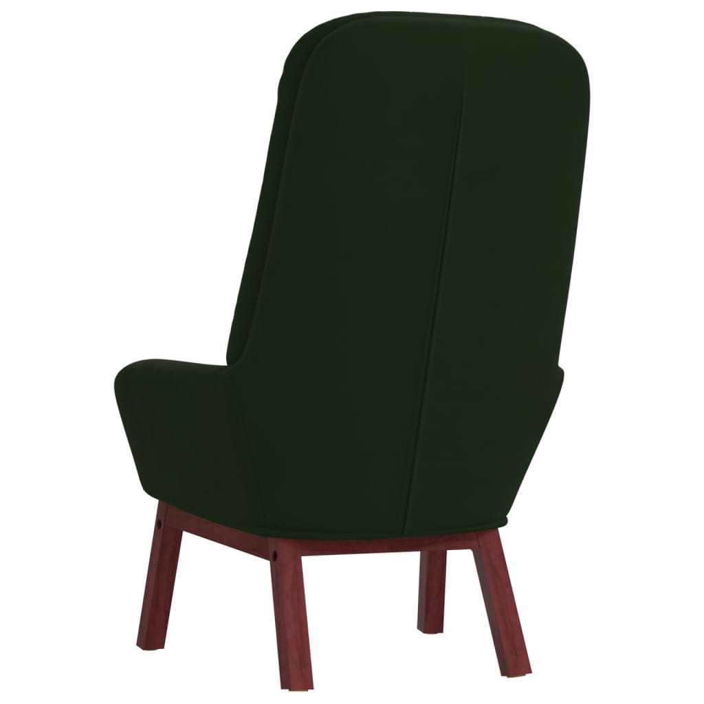 vidaXL Scaun de relaxare, verde închis, catifea