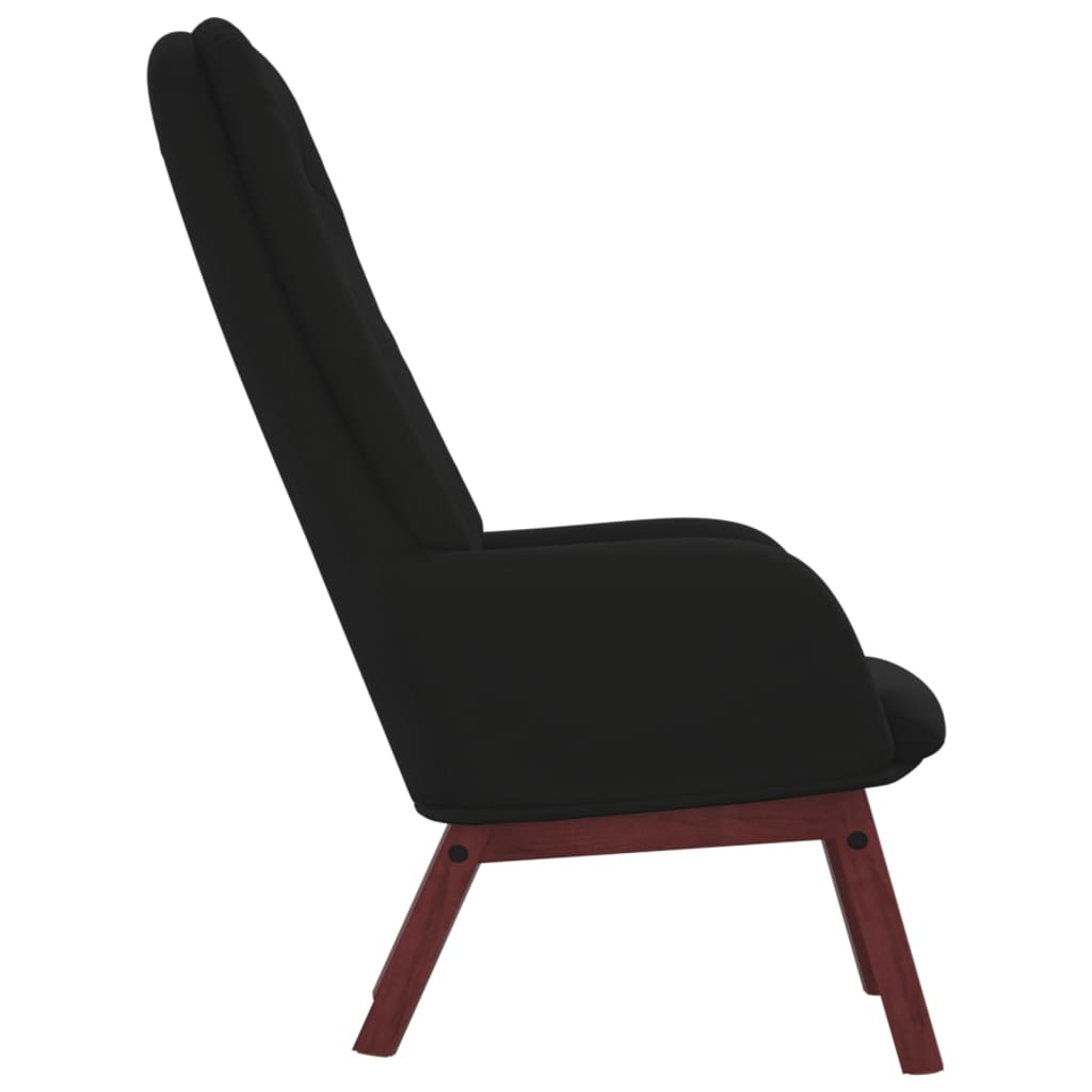 vidaXL Scaun de relaxare, negru, catifea