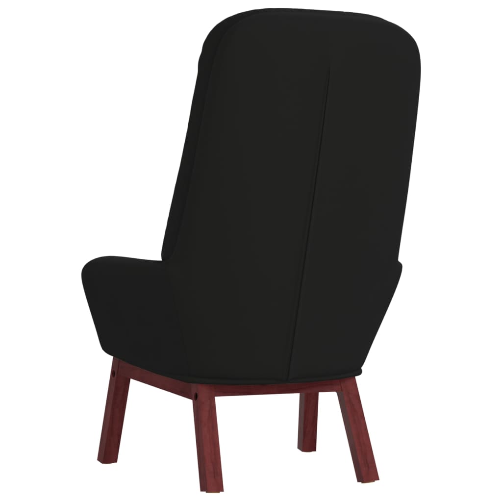 vidaXL Scaun de relaxare, negru, catifea