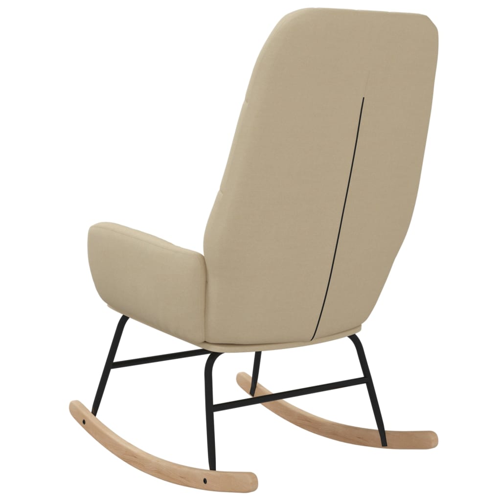 vidaXL Scaun balansoar, crem, material textil vidaXL Scaun balansoar, crem, material textil
