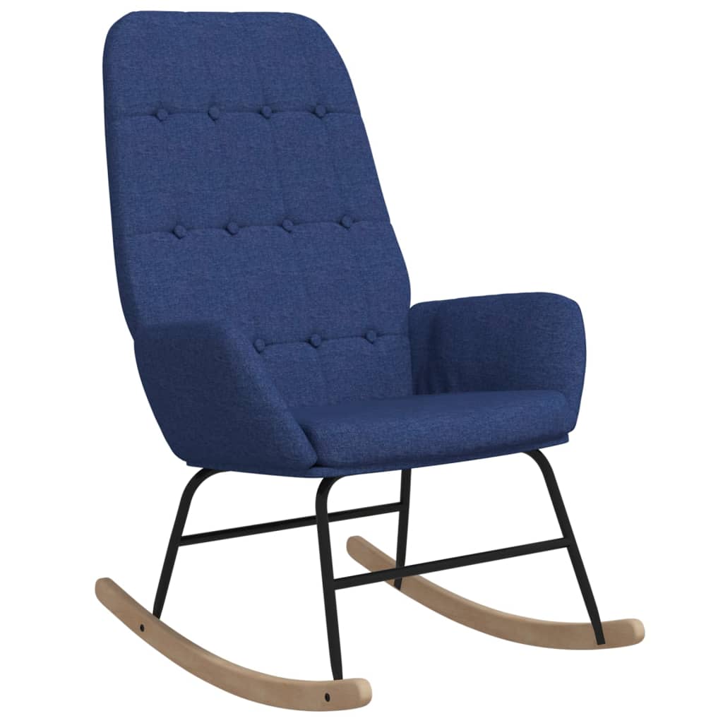 vidaXL Scaun balansoar, albastru, material textil