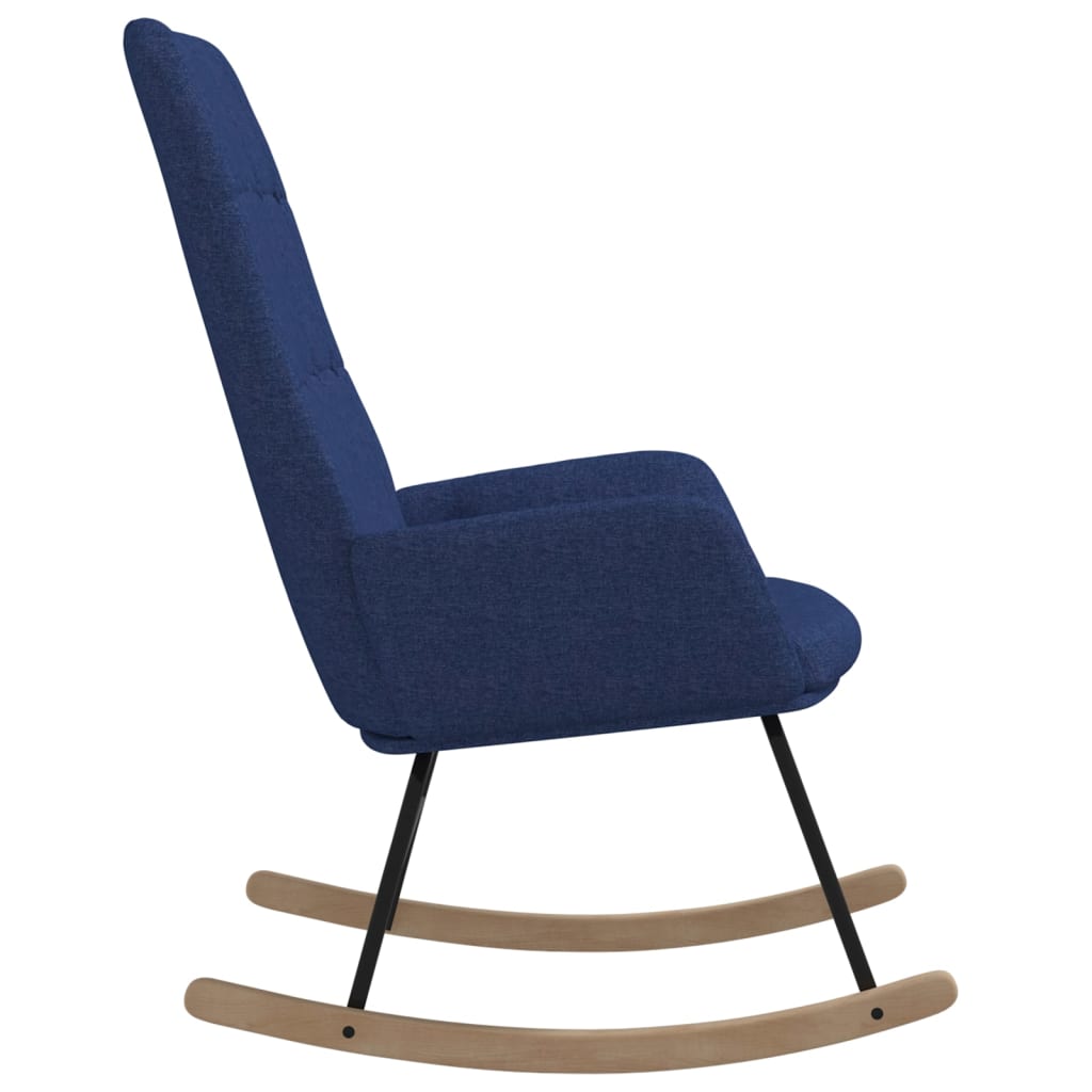 vidaXL Scaun balansoar, albastru, material textil