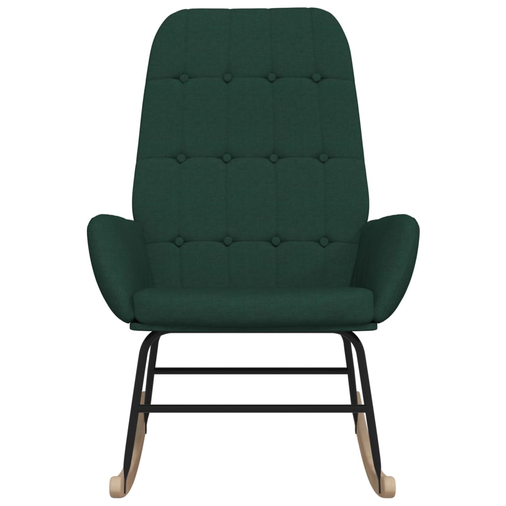 vidaXL Scaun balansoar, verde închis, material textil