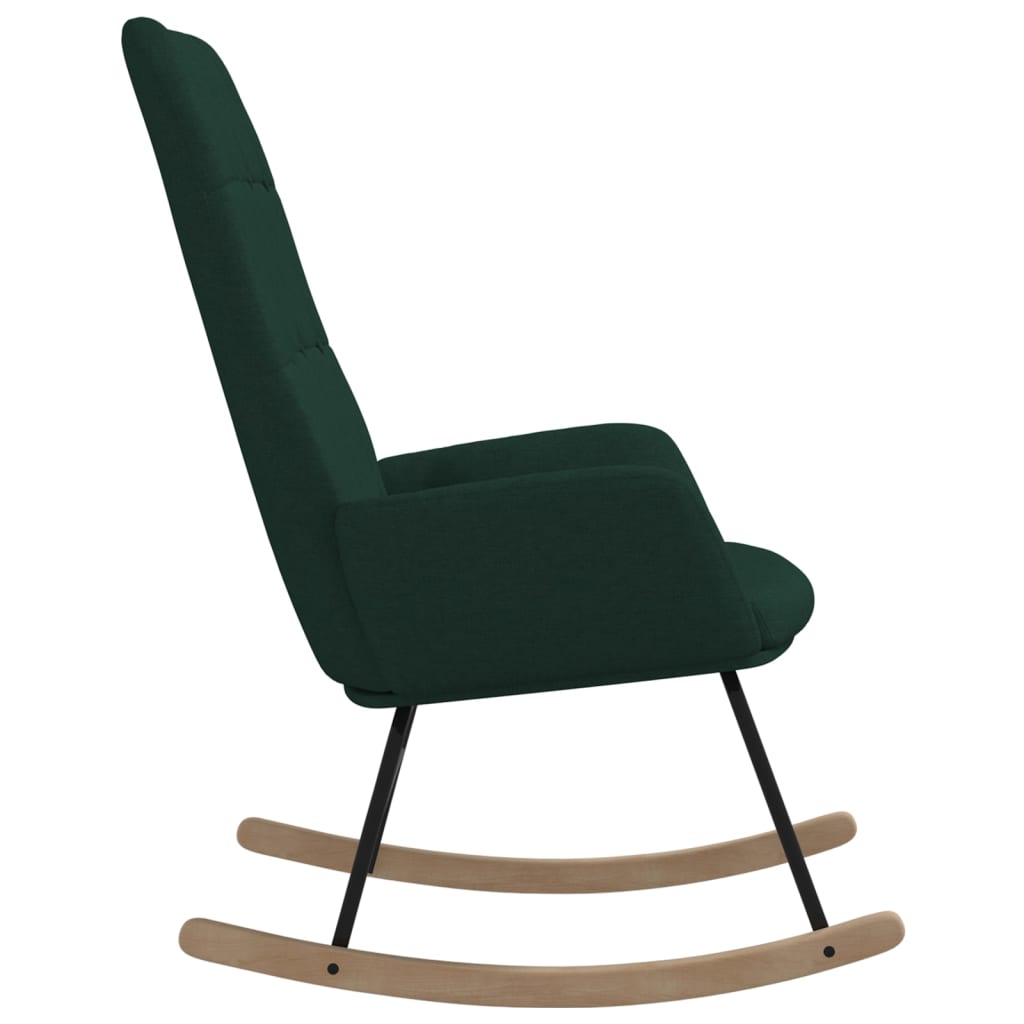 vidaXL Scaun balansoar, verde închis, material textil