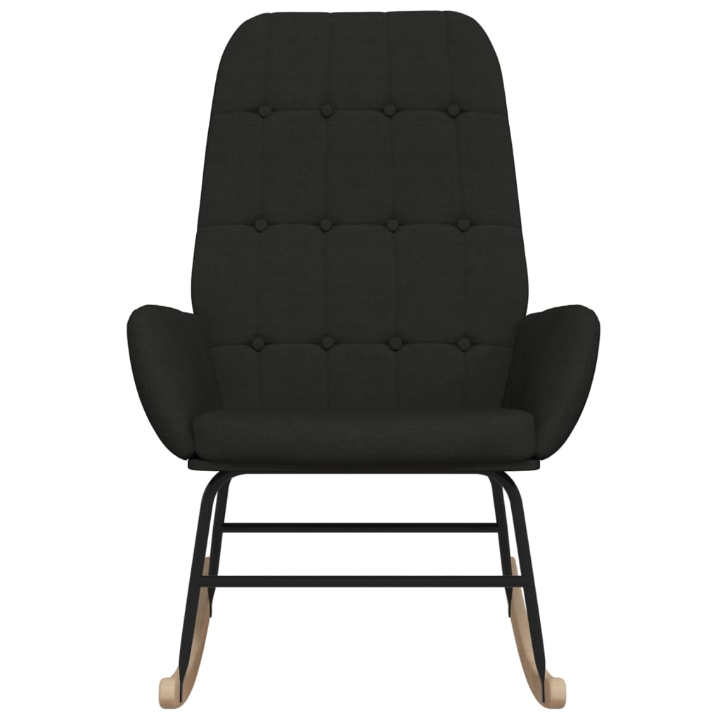 vidaXL Scaun balansoar, negru, material textil vidaXL Scaun balansoar, negru, material textil