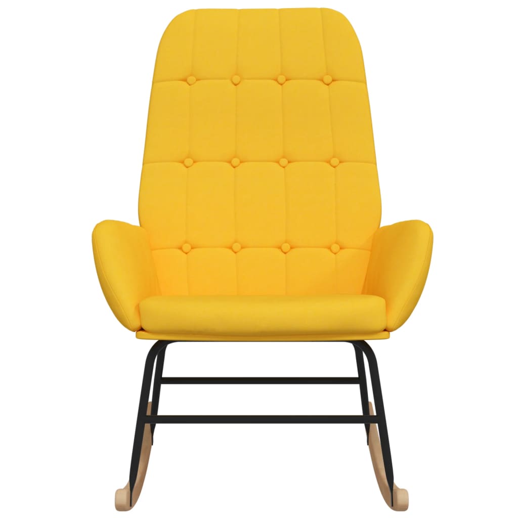 vidaXL Scaun balansoar, galben muștar, material textil