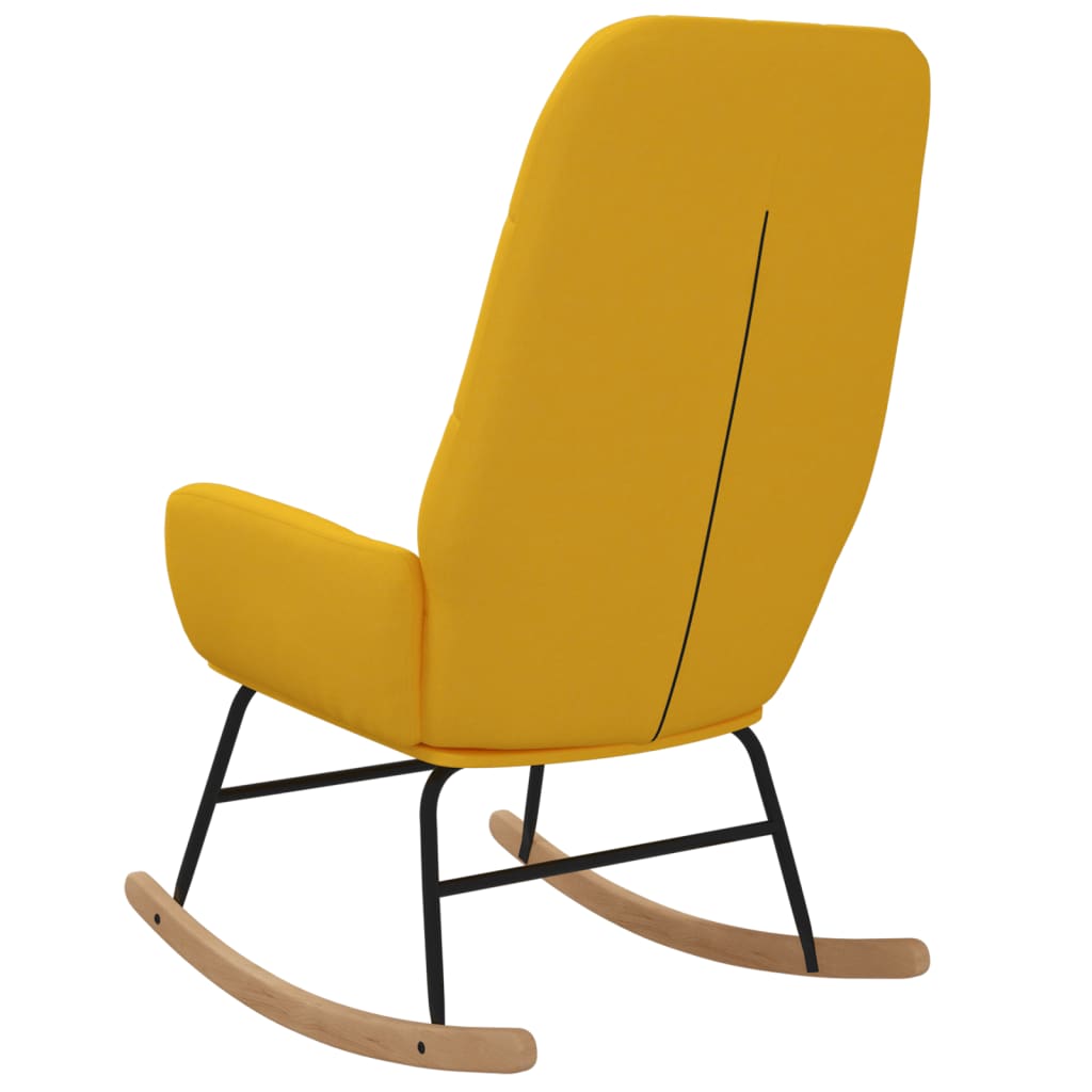 vidaXL Scaun balansoar, galben muștar, material textil