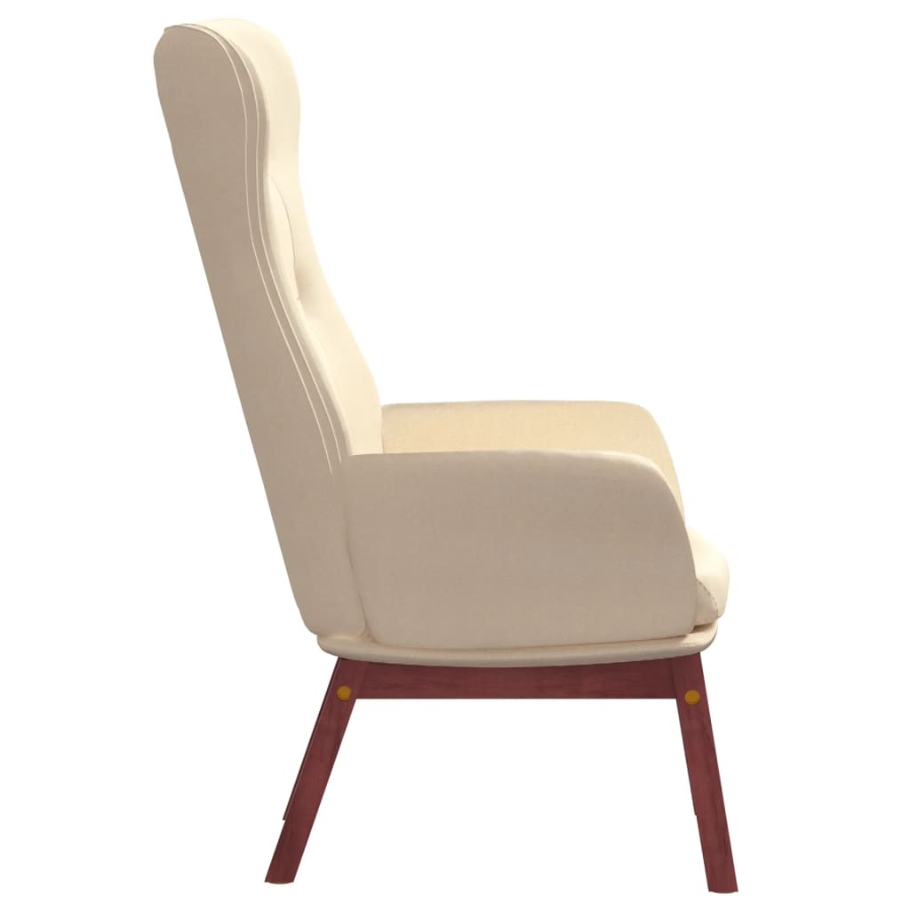 vidaXL Scaun de relaxare, crem, material textil