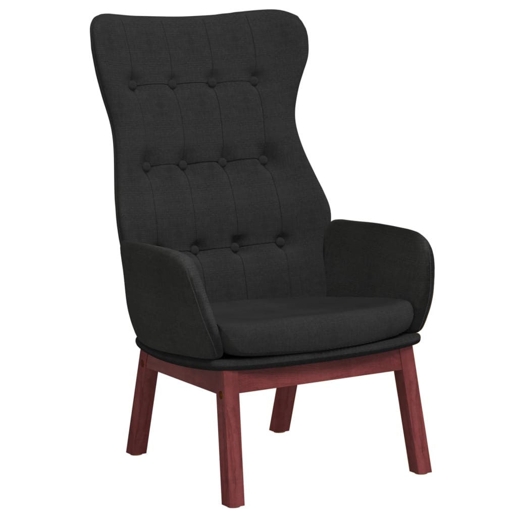 vidaXL Scaun de relaxare, negru, material textil vidaXL Scaun de relaxare, negru, material textil