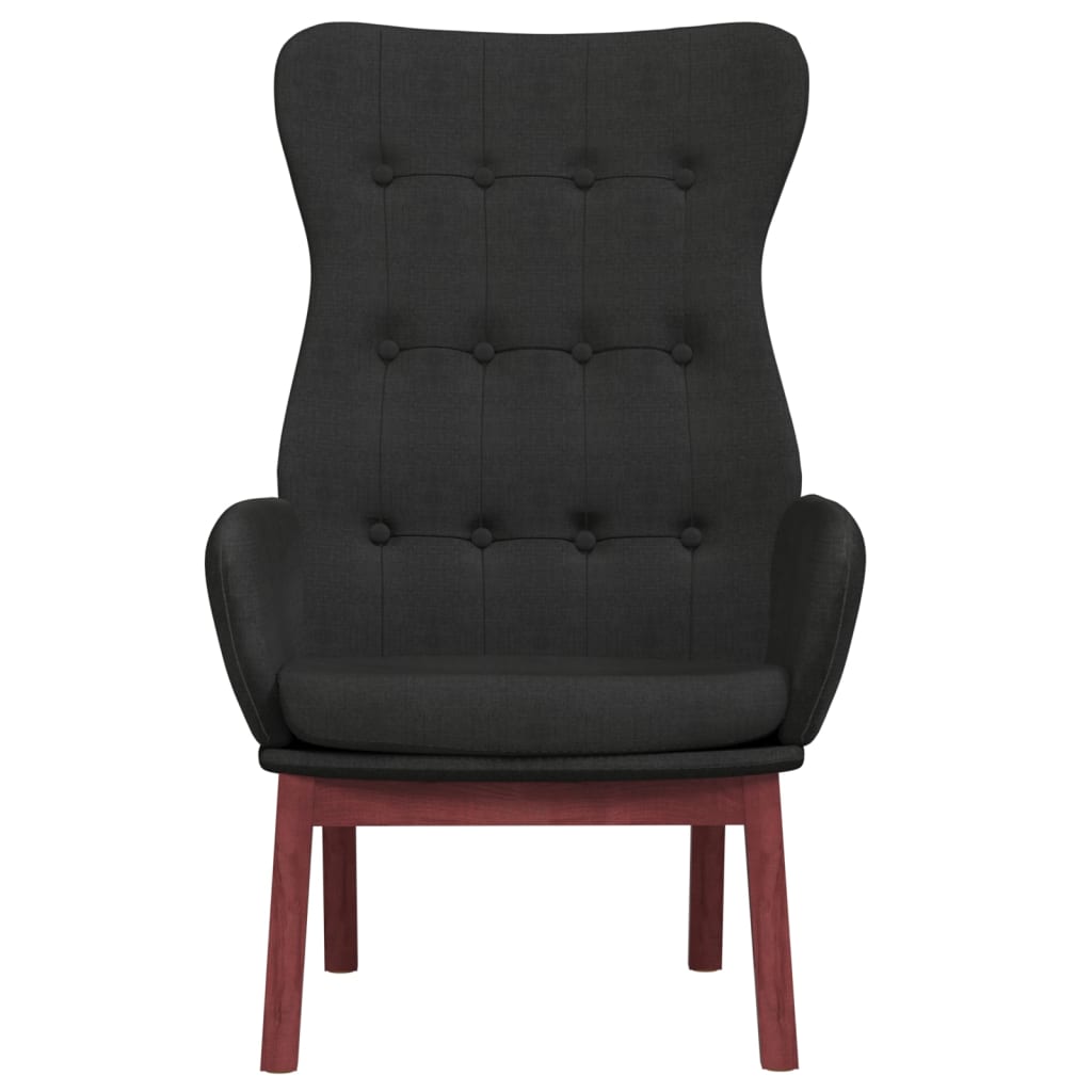 vidaXL Scaun de relaxare, negru, material textil vidaXL Scaun de relaxare, negru, material textil