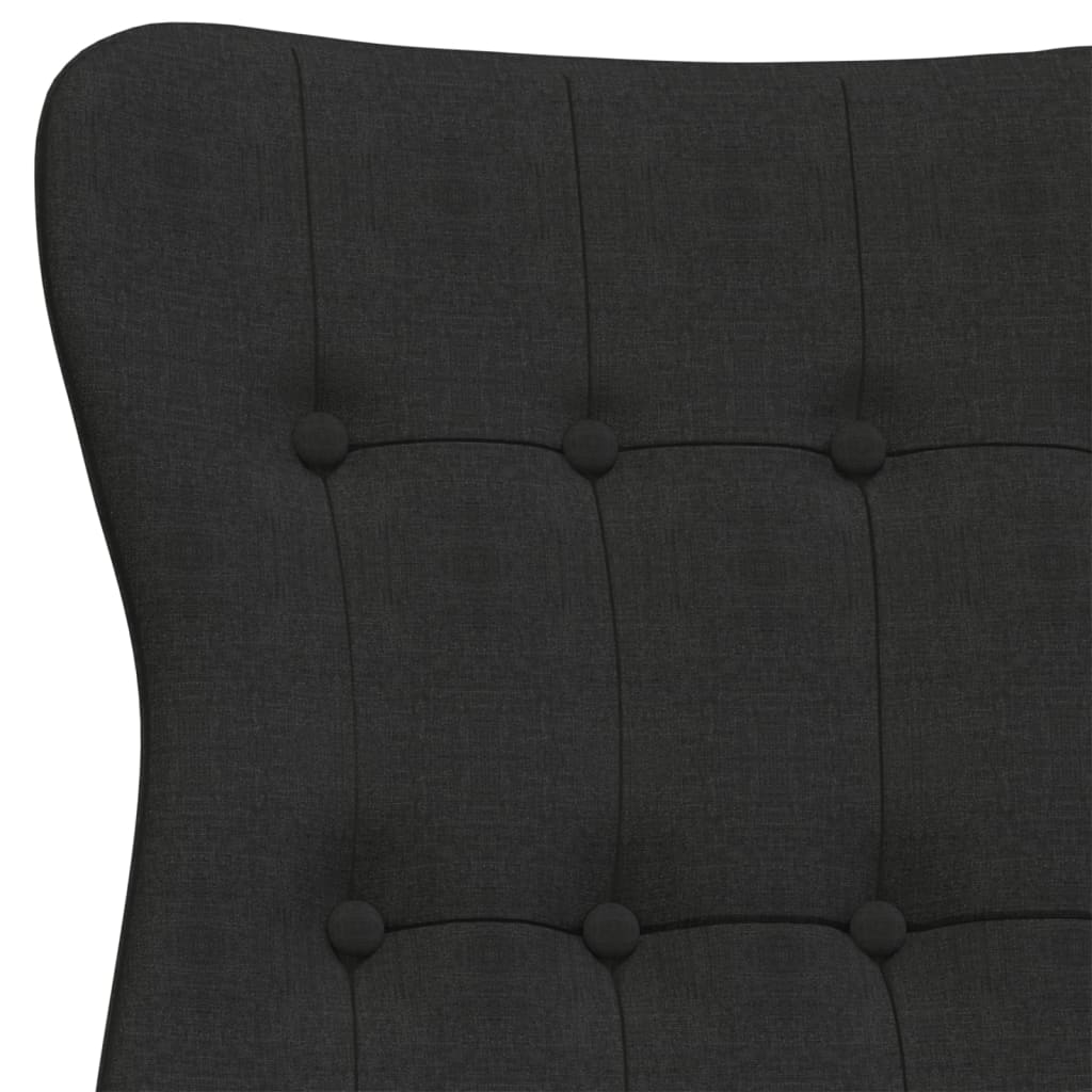 vidaXL Scaun de relaxare, negru, material textil vidaXL Scaun de relaxare, negru, material textil