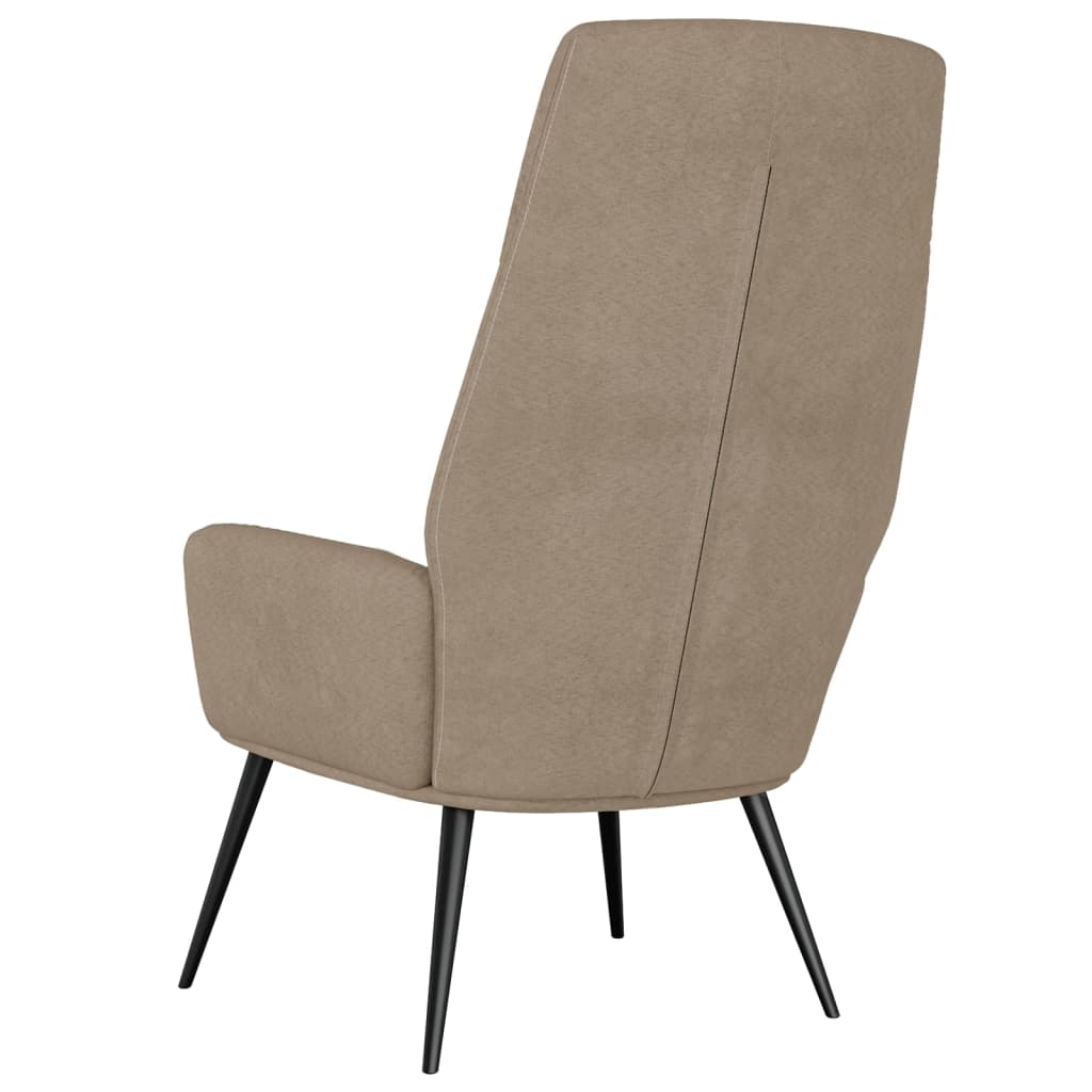 vidaXL Scaun de relaxare, gri taupe, piele întoarsă artificială vidaXL Scaun de relaxare, gri taupe, piele întoarsă artificială
