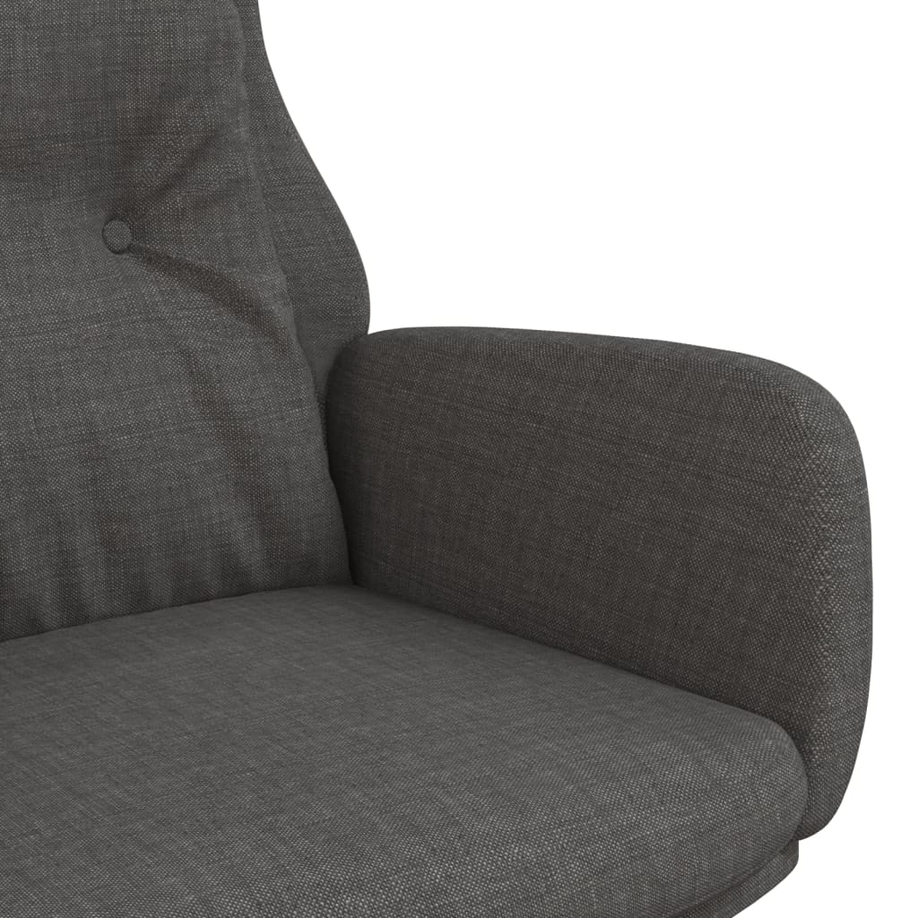 vidaXL Scaun de relaxare, gri închis, material textil