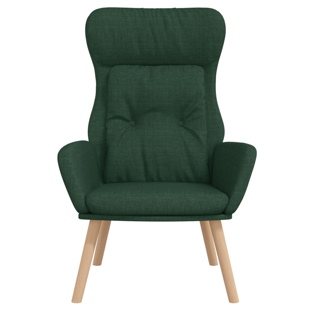 vidaXL Scaun de relaxare, verde închis, material textil