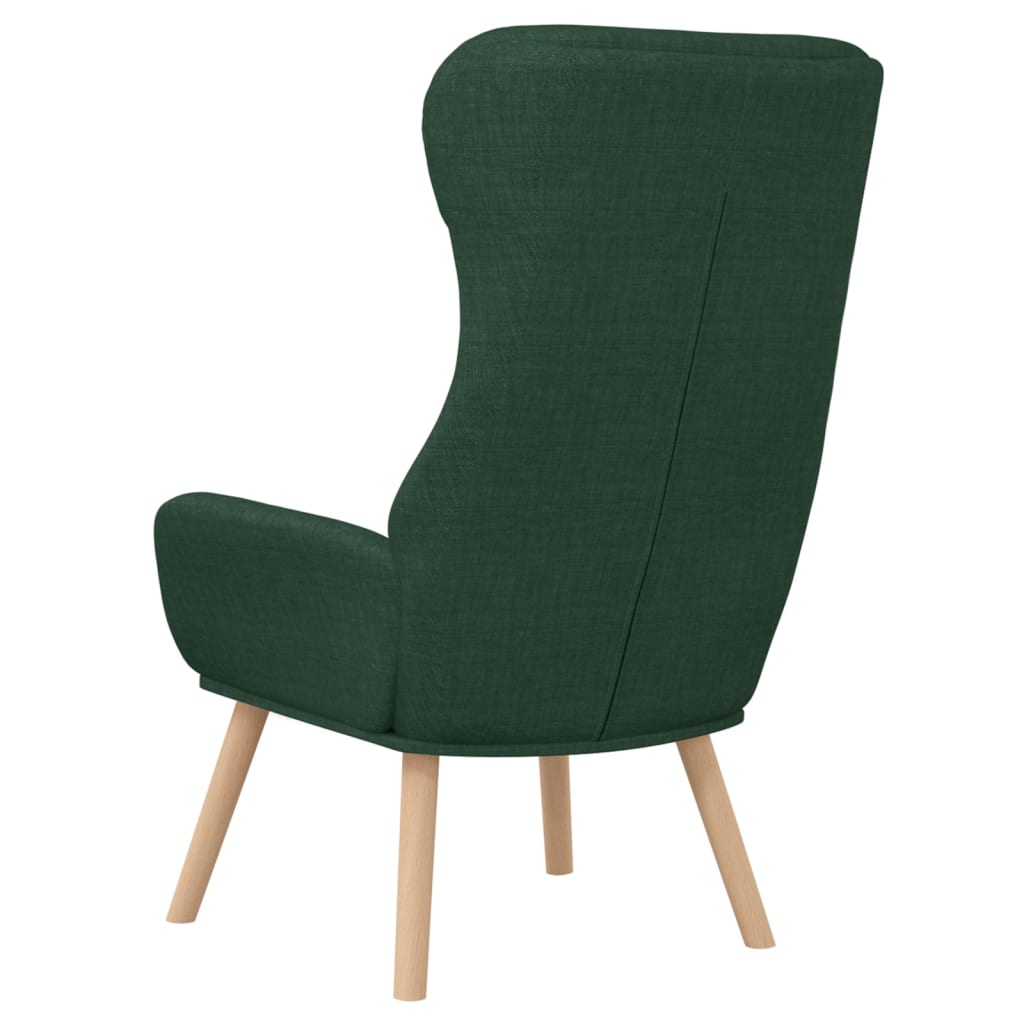 vidaXL Scaun de relaxare, verde închis, material textil