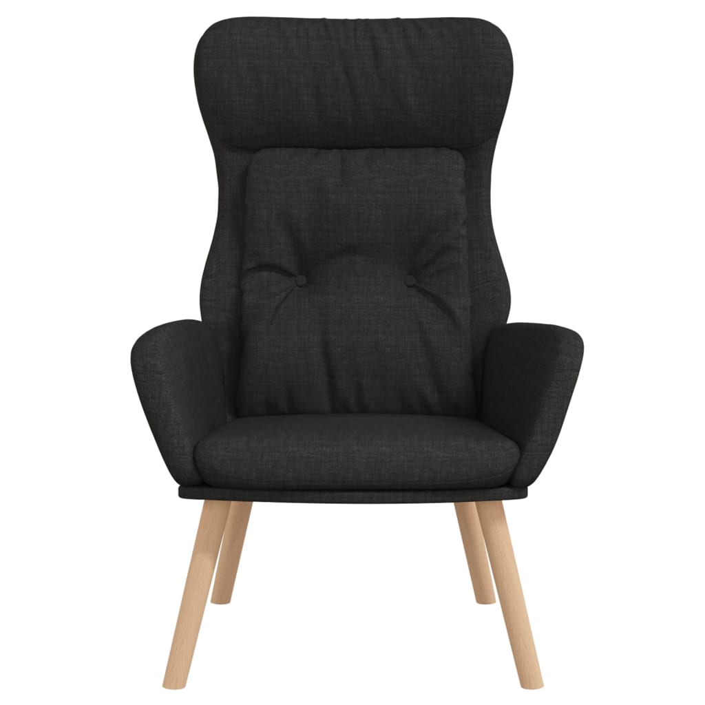vidaXL Scaun de relaxare, negru, material textil vidaXL Scaun de relaxare, negru, material textil