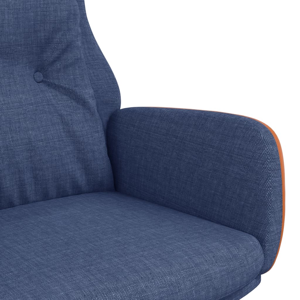 vidaXL Scaun de relaxare, albastru, textil și PVC