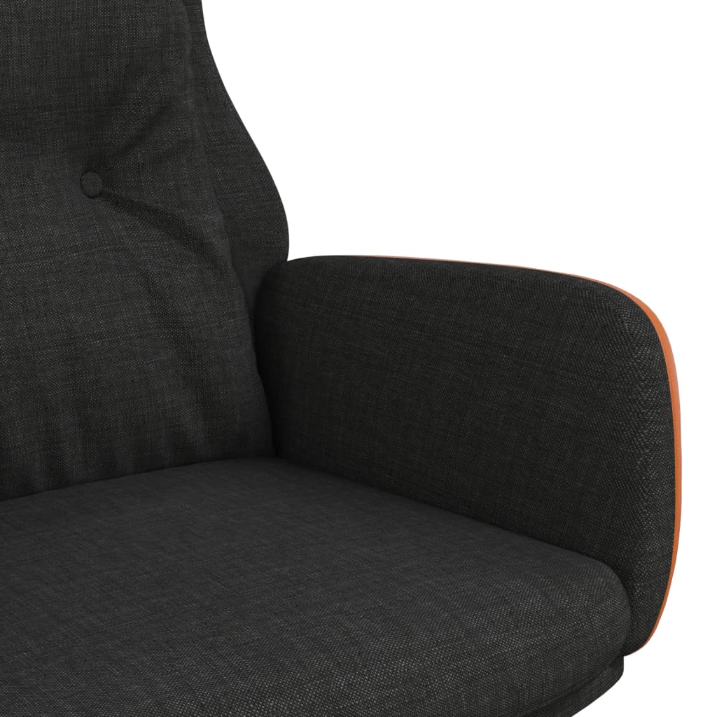 vidaXL Scaun de relaxare, negru, textil și PVC