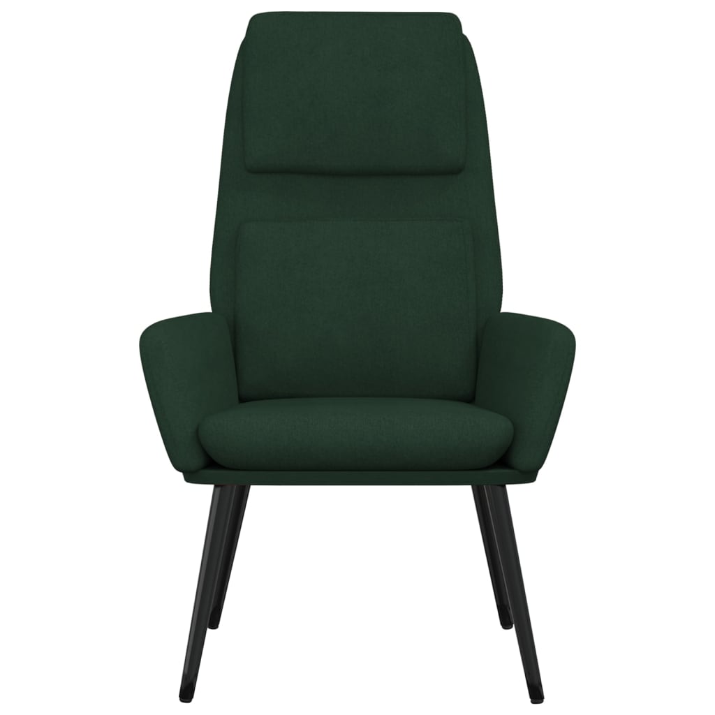 vidaXL Scaun de relaxare, verde închis, material textil