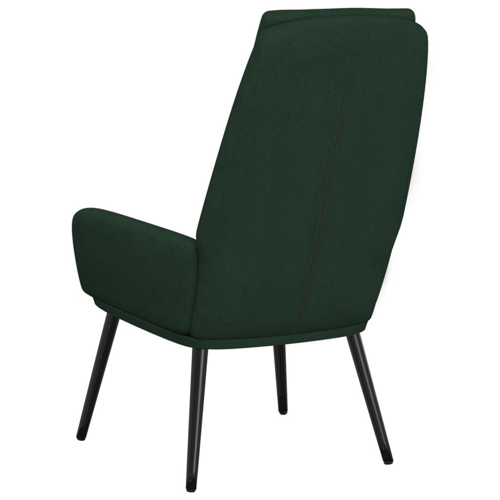 vidaXL Scaun de relaxare, verde închis, material textil