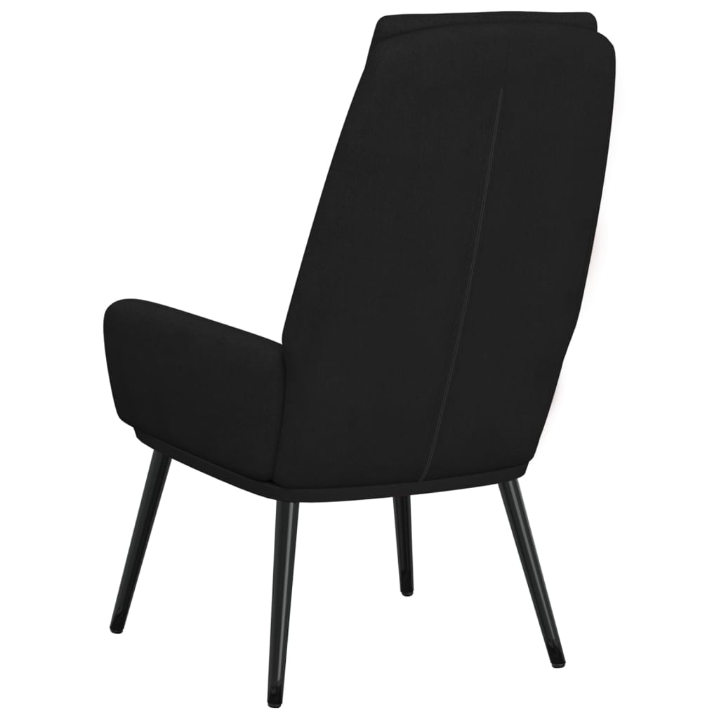 vidaXL Scaun de relaxare, negru, material textil vidaXL Scaun de relaxare, negru, material textil